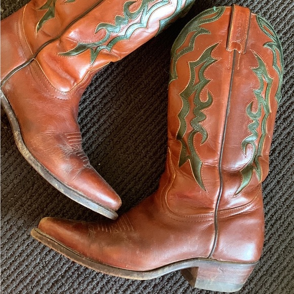 STUNNING BOULET COWBOY BOOTS - Picture 1 of 4